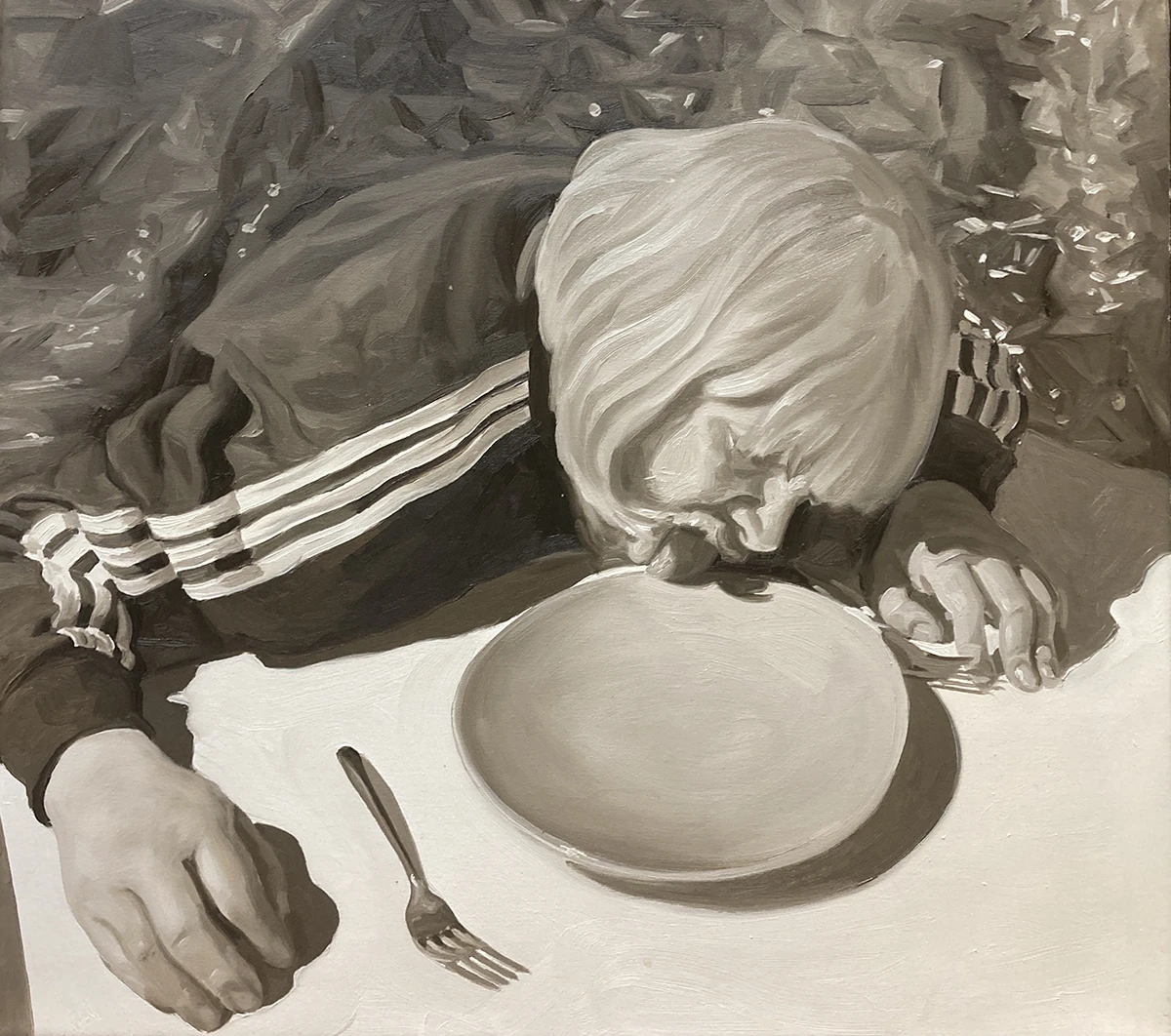 John Robinson Rimjob 2021, Oil on canvas 41 cm H by 46 cm W © John Robinson Studio,  Photography Max de Dycker 
